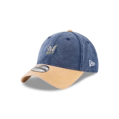 Sapca New Era Milwaukee Brewers MLB Rugged Canvas 9TWENTY Adjustable - Albastri